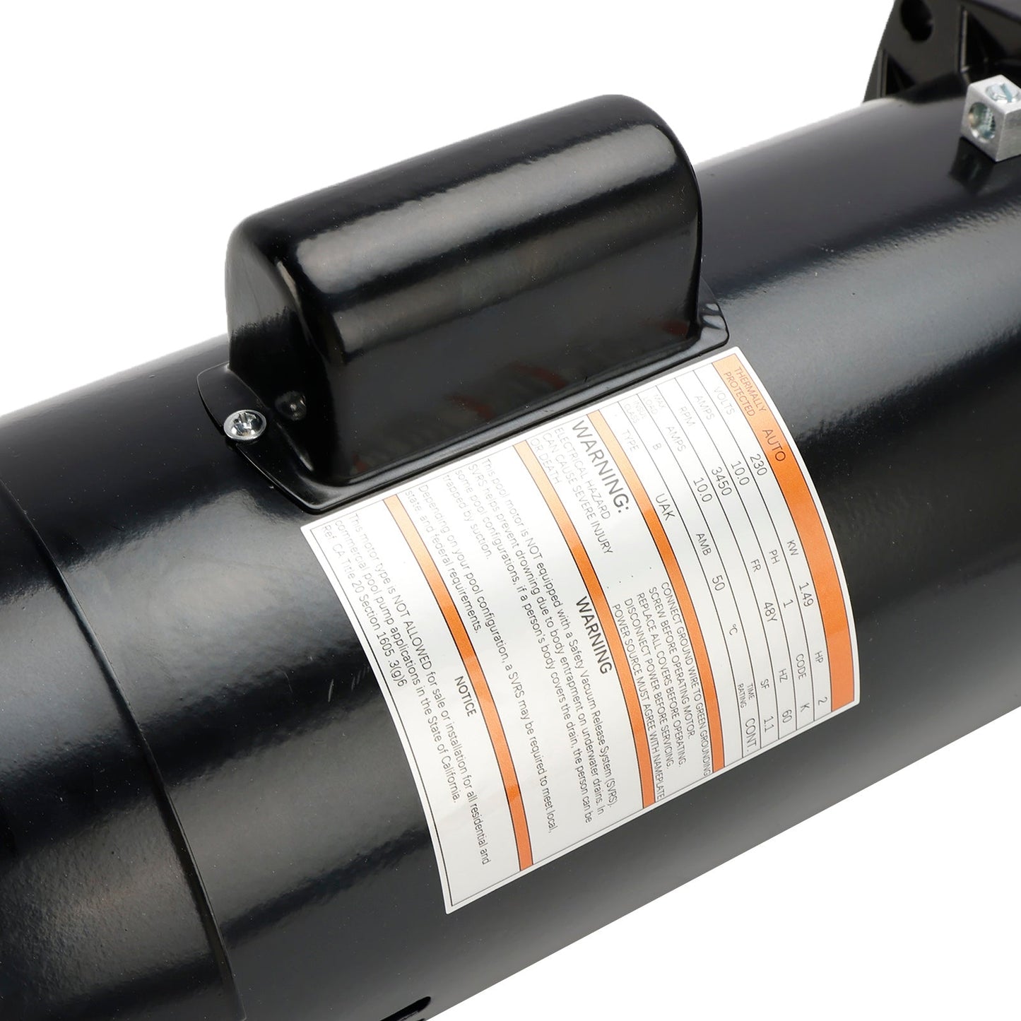 USQ1202 Pool Pump Motor 2HP 230V Square Flange Replacement Swimming Pool Motor