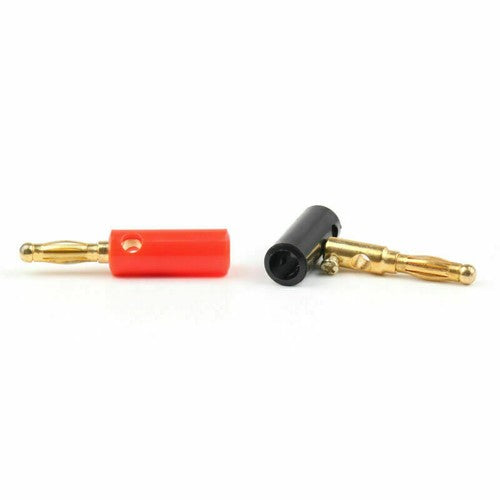 20 Pcs High Quality 4mm Banana Plug Gold Plated Red Black Lenth 40mm Adapter