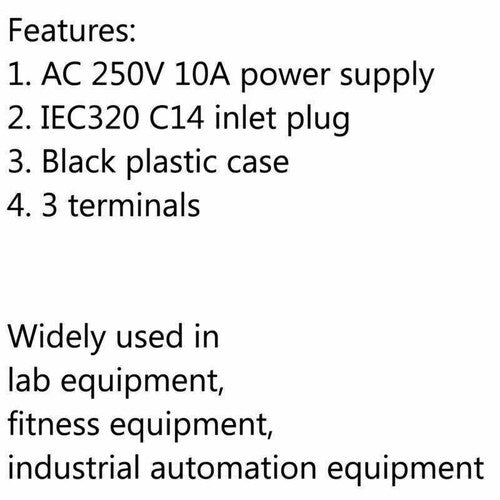 20PCS IEC320 C14 3 Pin Screw Mount Male Power Socket 10A 250V For Boat DIY UE