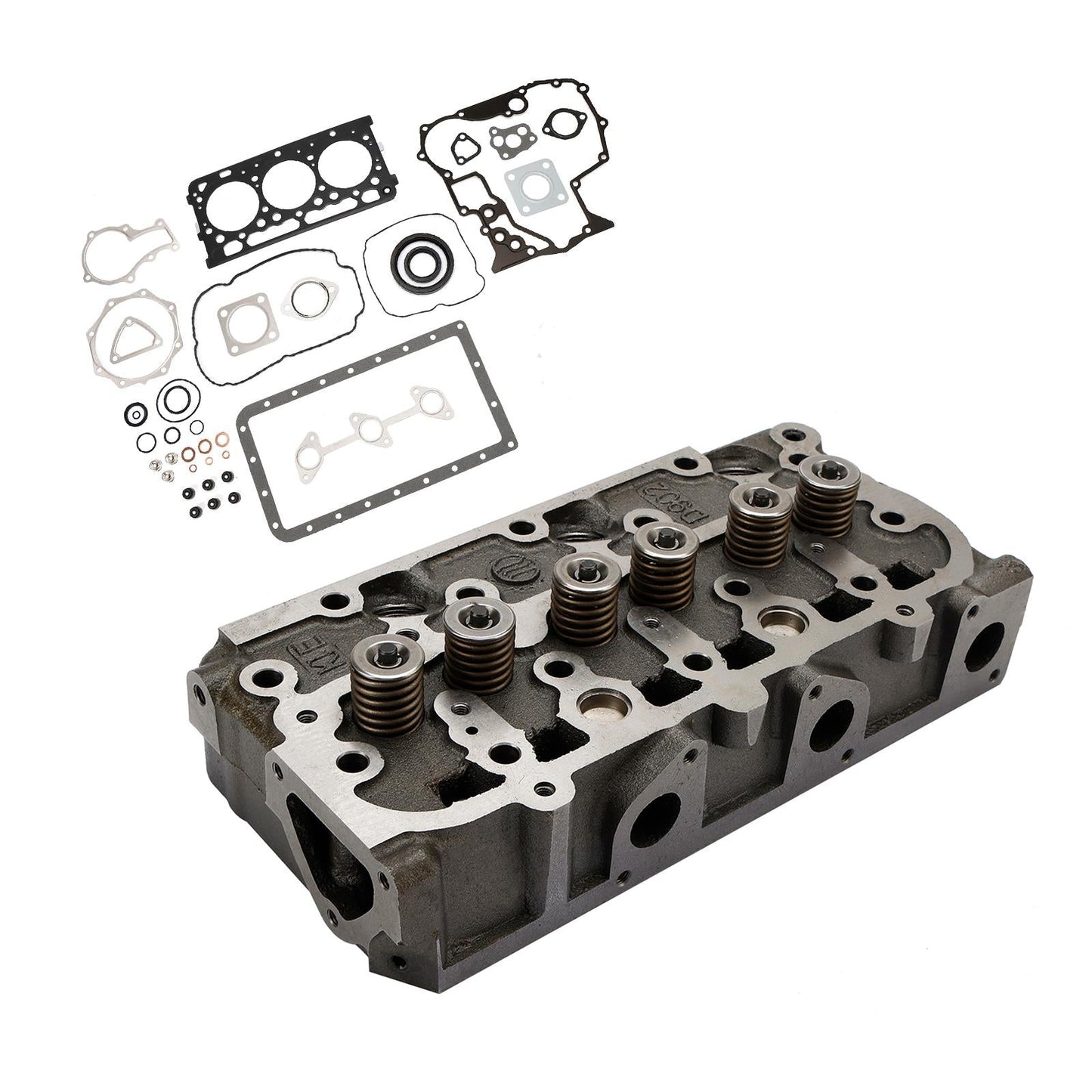 Complete Engine Cylinder Head with Valve Spring & Gasket Kit for Kubota D902 RTV900