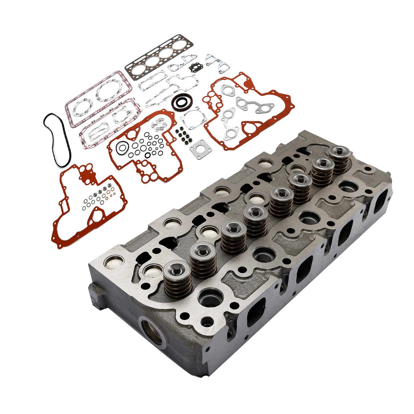 Complete Cylinder Head & Gasket Kit for Kubota V1702 Engine, Fits Bobcat 733 & 743 Skid Steer Loaders