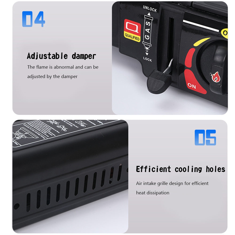 Butane/LPG Dual Purpose Burner Gas Camping Stove Tabletop