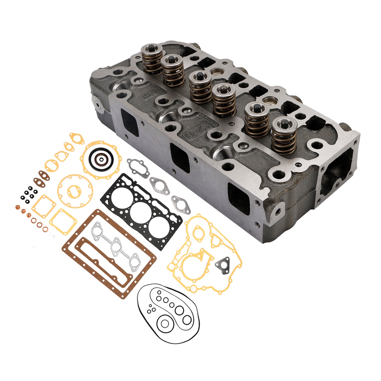 Complete Cylinder Head for Kubota D1305 Engine, Fits RTV1100, ZD331, B2620, with Gasket Kit & Valves