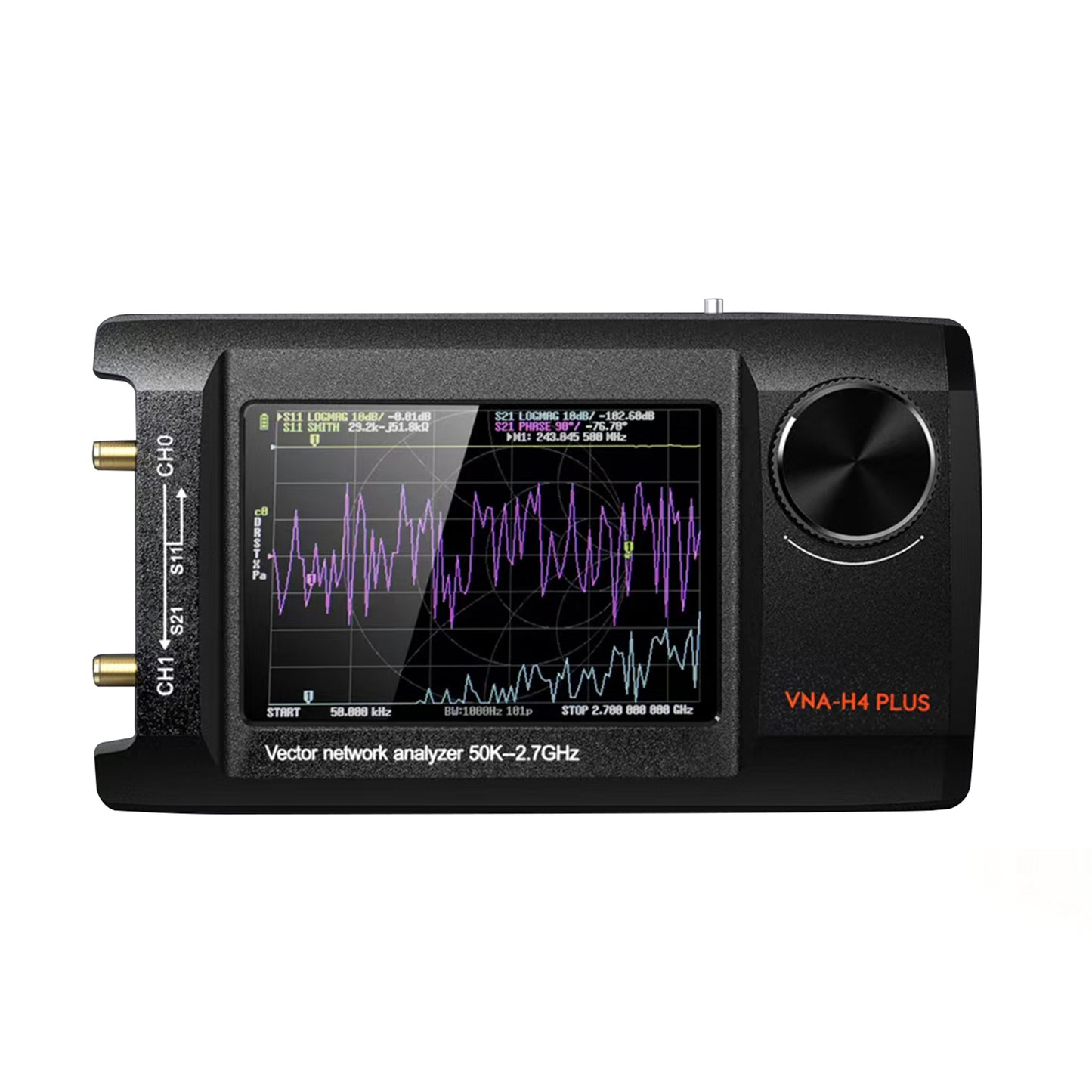 NanoVNA-H4 4" LCD 50KHz~2.7GHz VNA HF VHF UHF UV Vector Network Analyzer