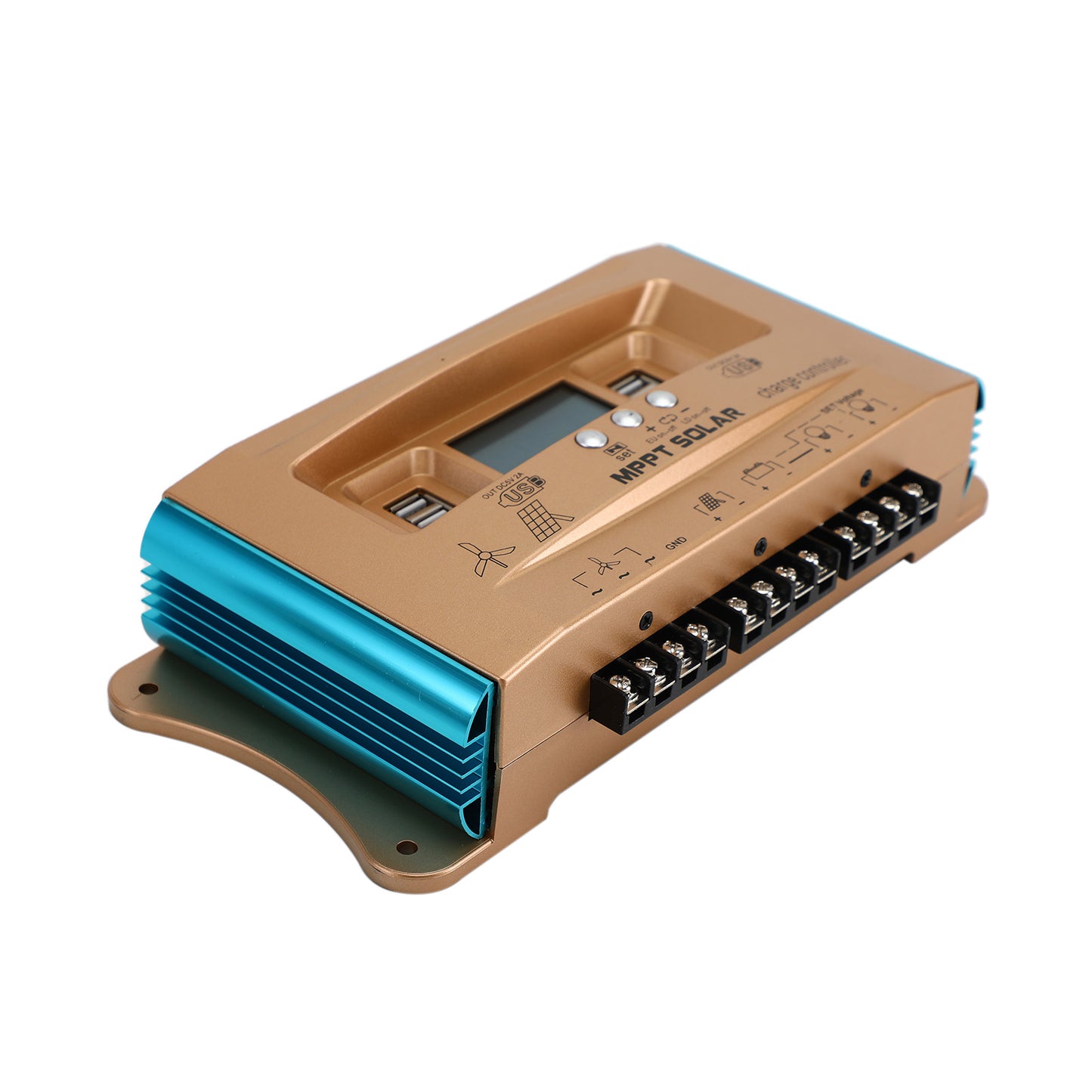 100A MPPT Wind Solar Hybrid Charge Controller 12V–60V Auto Detect Regulator with Dual USB