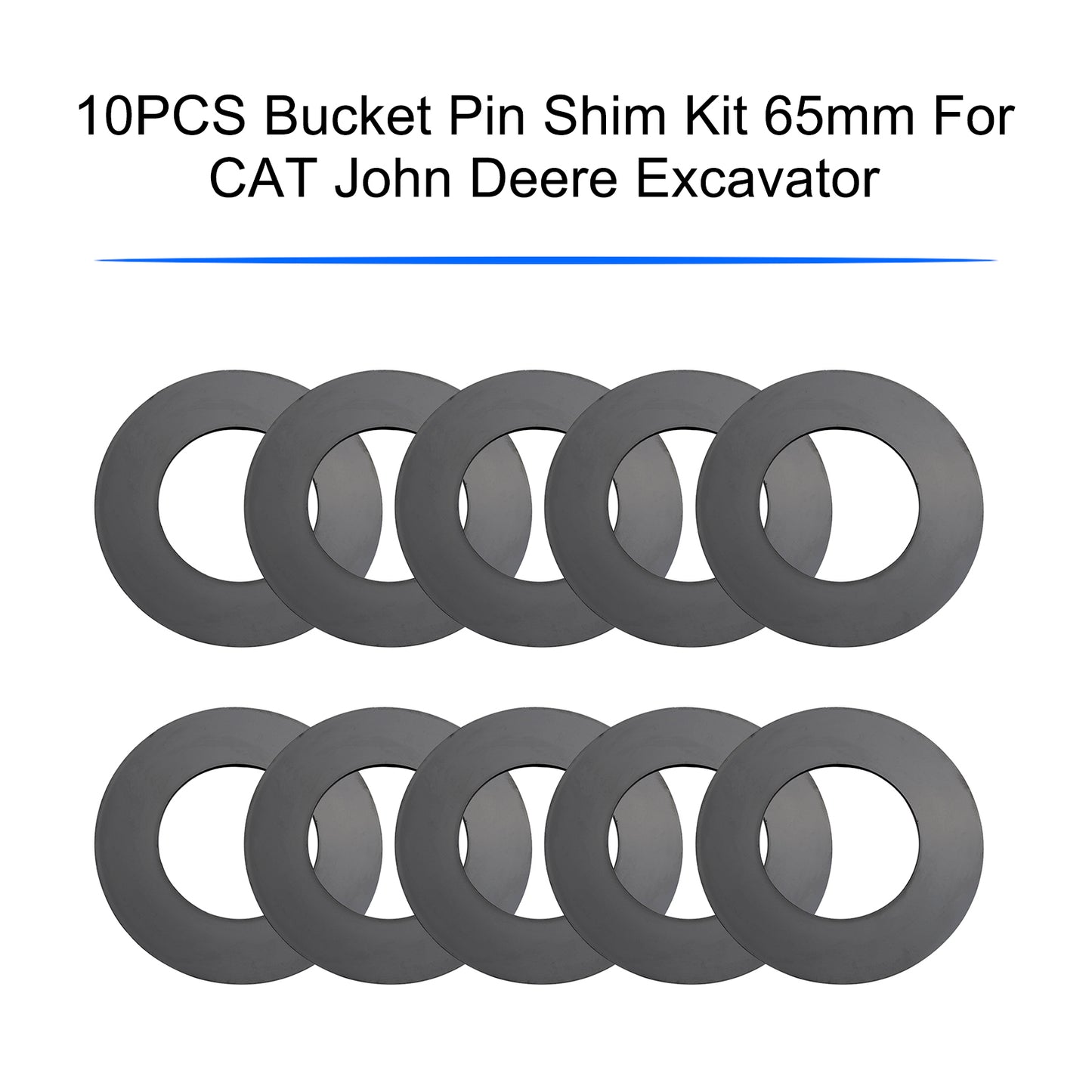 65MM Excavator Bucket Pin Shims Kit For Cat Deere 130G Kobelco Hitachi Case