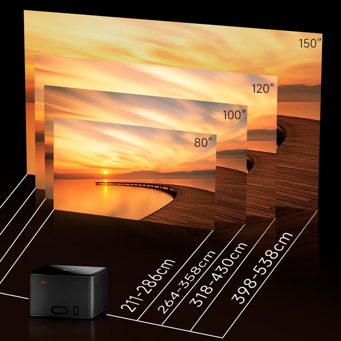 4K Projector Smart Android Projector Electric Focus Dual Frequency Projector US