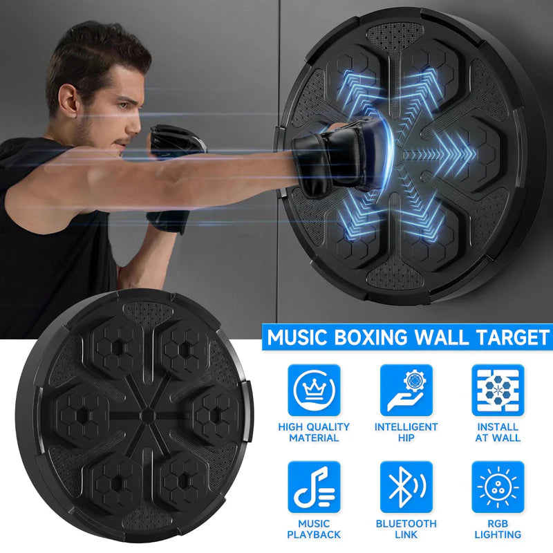 Bluetooth Smart Music Boxing Machine – Wall-Mounted Reflex & Fitness Trainer for Home, Office & Gym