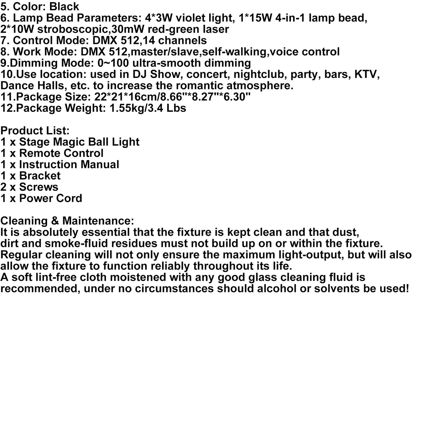 4-in-1 RGB LED Disco Party Light β DJ Stage Magic Ball Strobe & Beam DMX Lighting