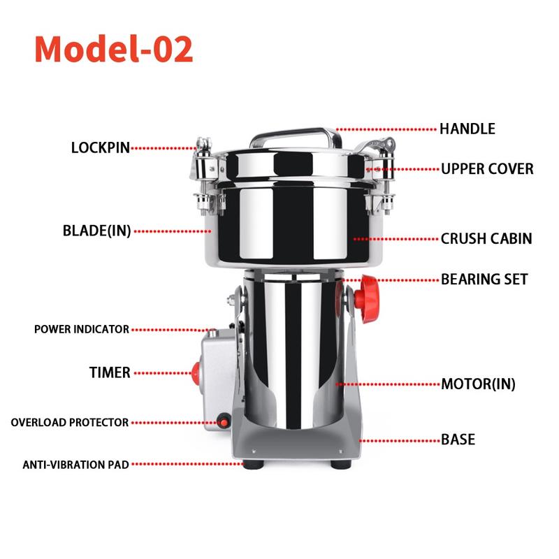 Herb Grain Grinder Electric Mill Cereal Machine-High Speed