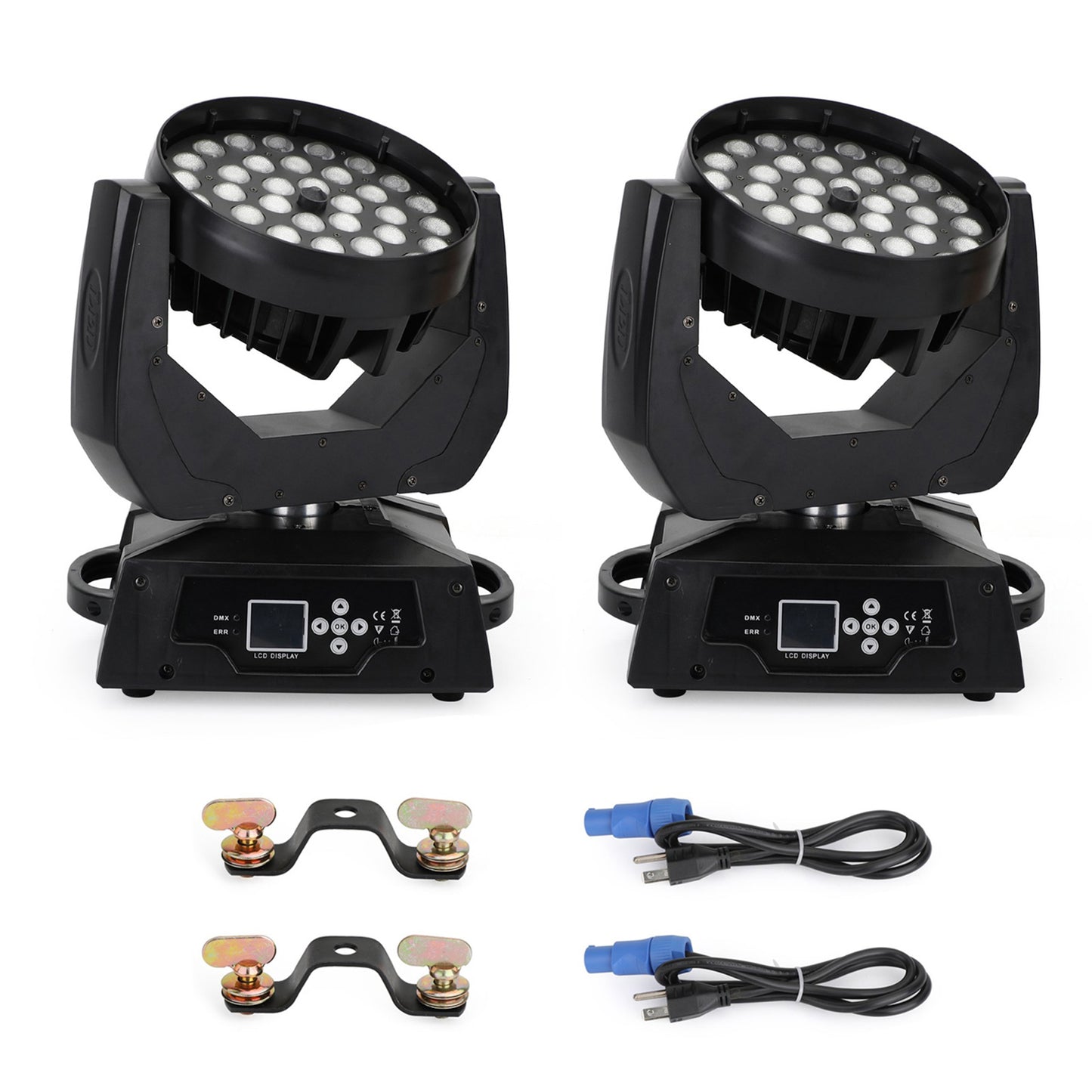 2Pcs 36 x 10W RGBW 4in1 LED Zoom Moving Head 360W Wash Stage Light DMX 15CH (Copy)