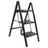 Compact Stepladder, 3 Tiers, Foldable, Aluminum, Wide, Lightweight
