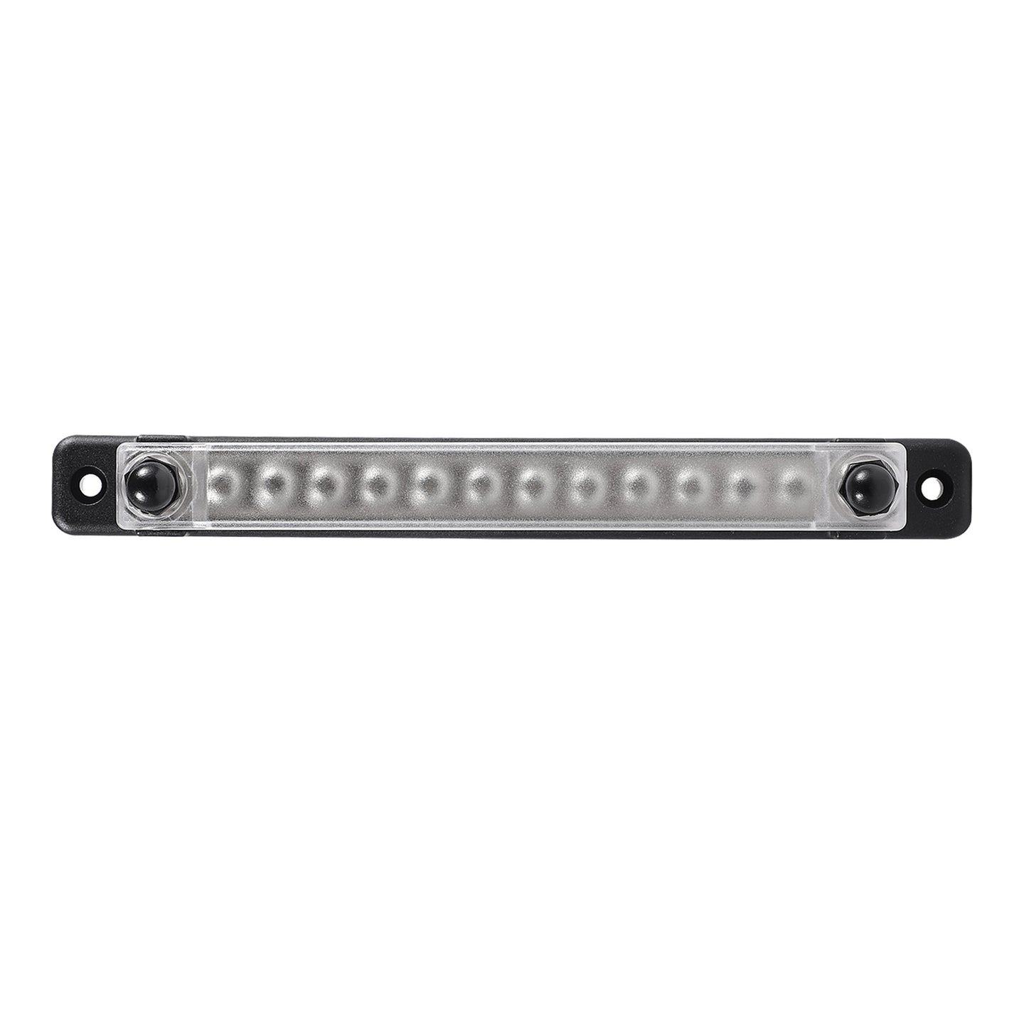 150A 12 Terminal Bus Bar Kit with Cover, Power & Ground Distribution Block for Automotive, Marine, RV & Solar