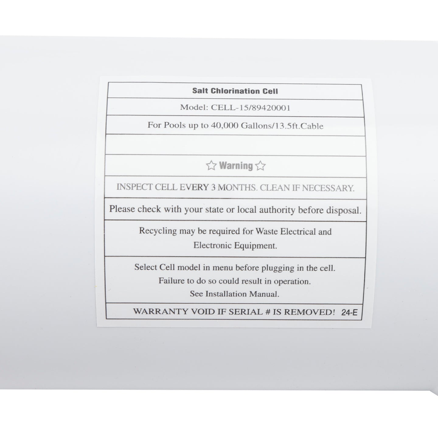Hayward W3T-CELL-15 TurboCell Salt Chlorination Cell – For Saltwater Pools Up to 40,000 Gallons