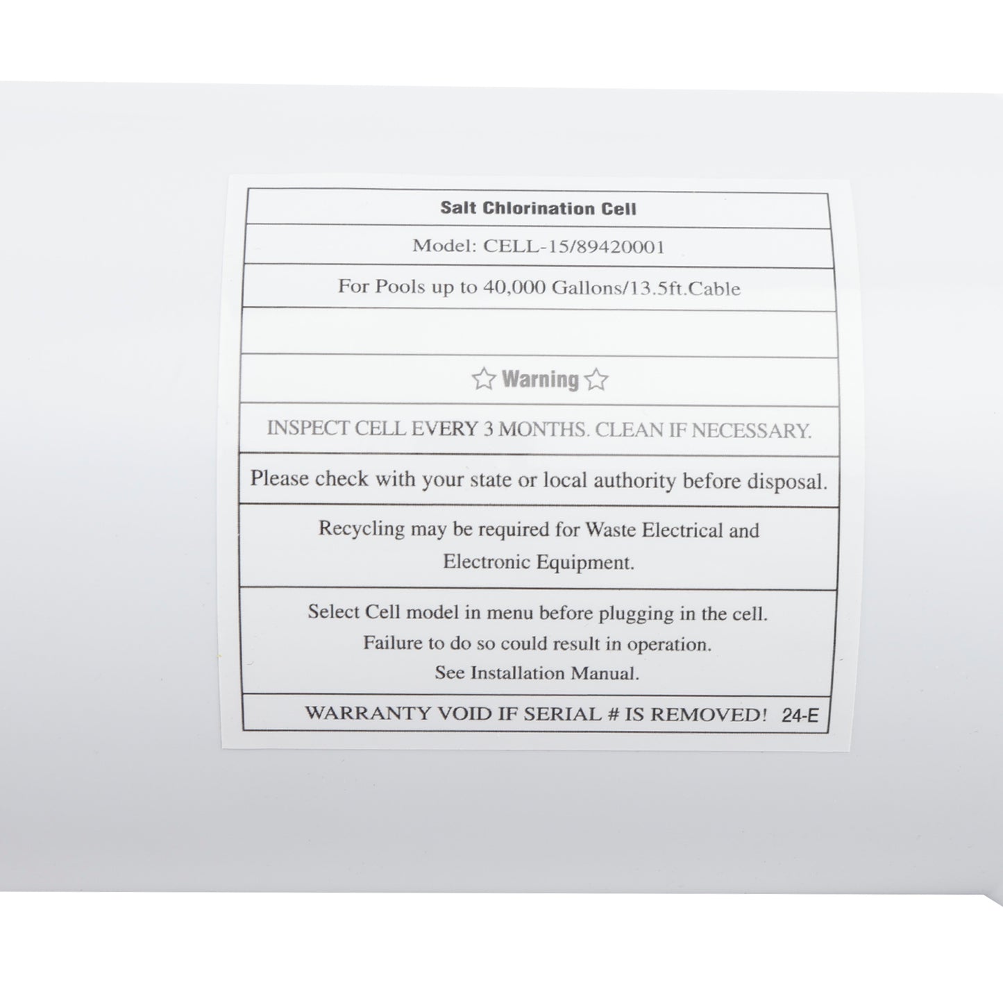 Hayward W3T-CELL-15 TurboCell Salt Chlorination Cell – For Saltwater Pools Up to 40,000 Gallons
