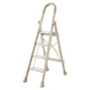 4-Step Ultra-Slim Folding Ladder, 2.8" Thick with Safety Handrail & Wide Anti-Slip Pedals, 330 lbs Capacity (White)