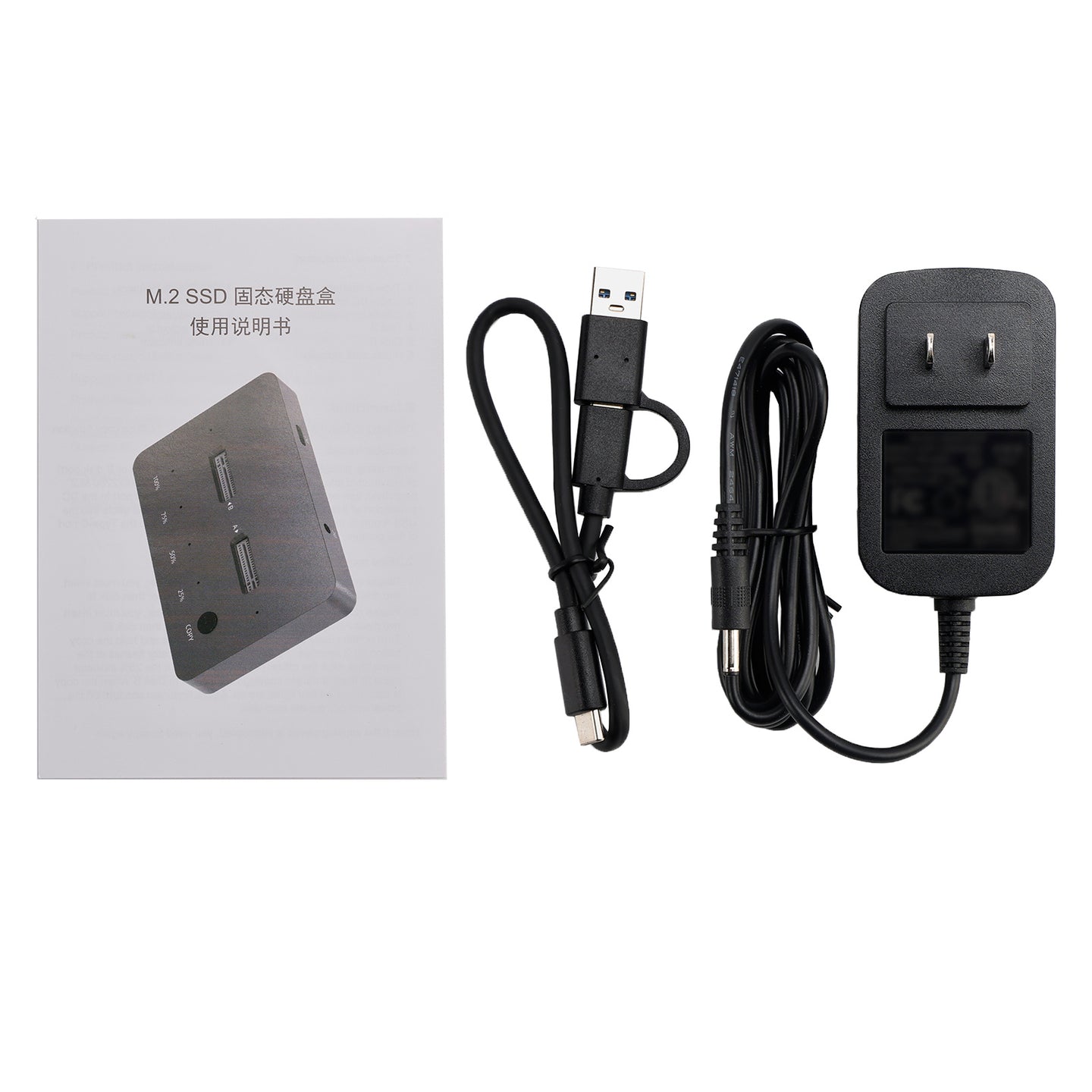 SATA Docking Station Duplicator SSD M.2 SATA+SATA Solid State Drive Enclosure