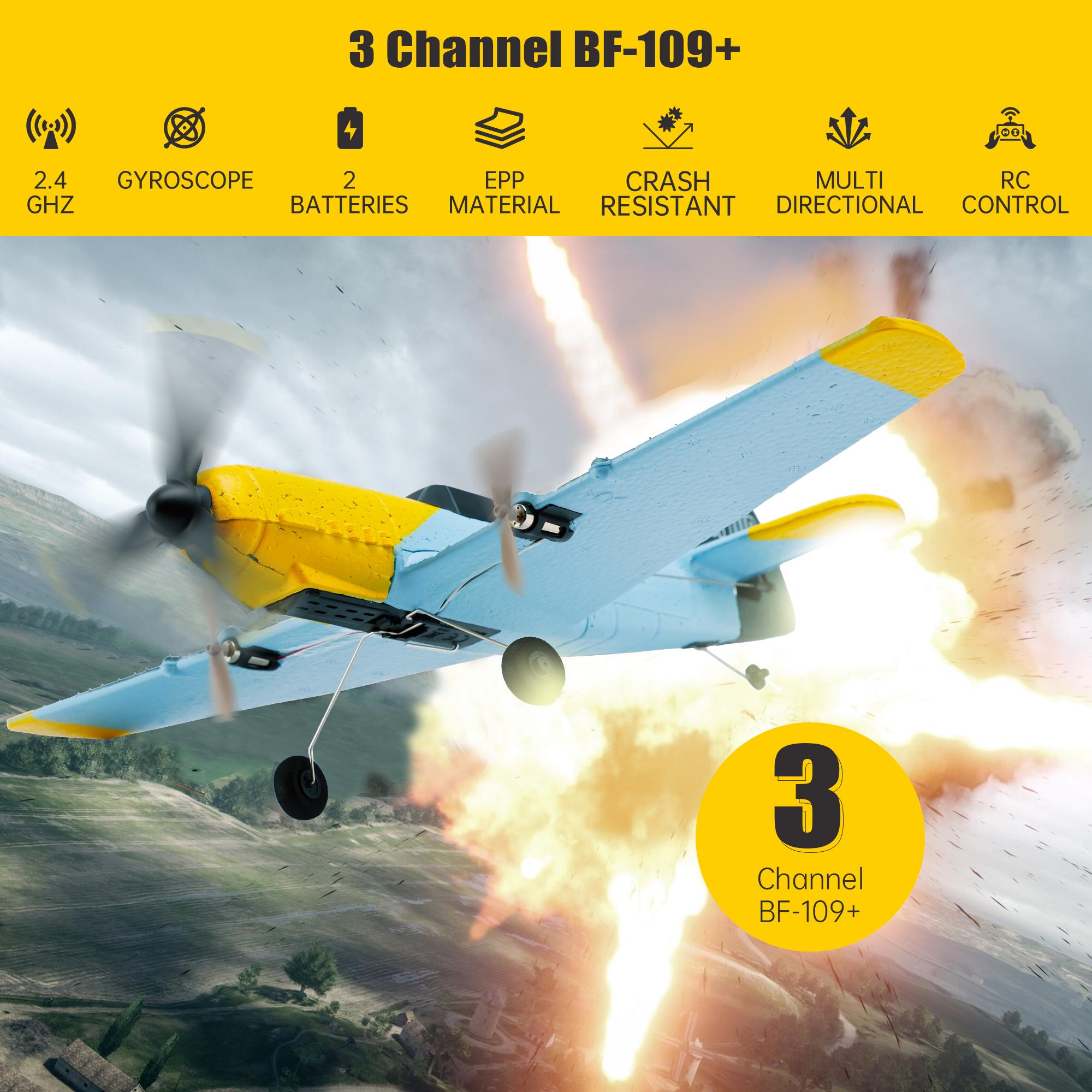 RC Fighter Airplane Collection – BF-109 & P-51 Mustang Models
