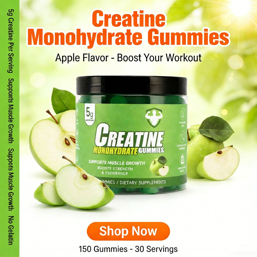 Topteng  Green Apple-flavored Creatine Monohydrate Gummies