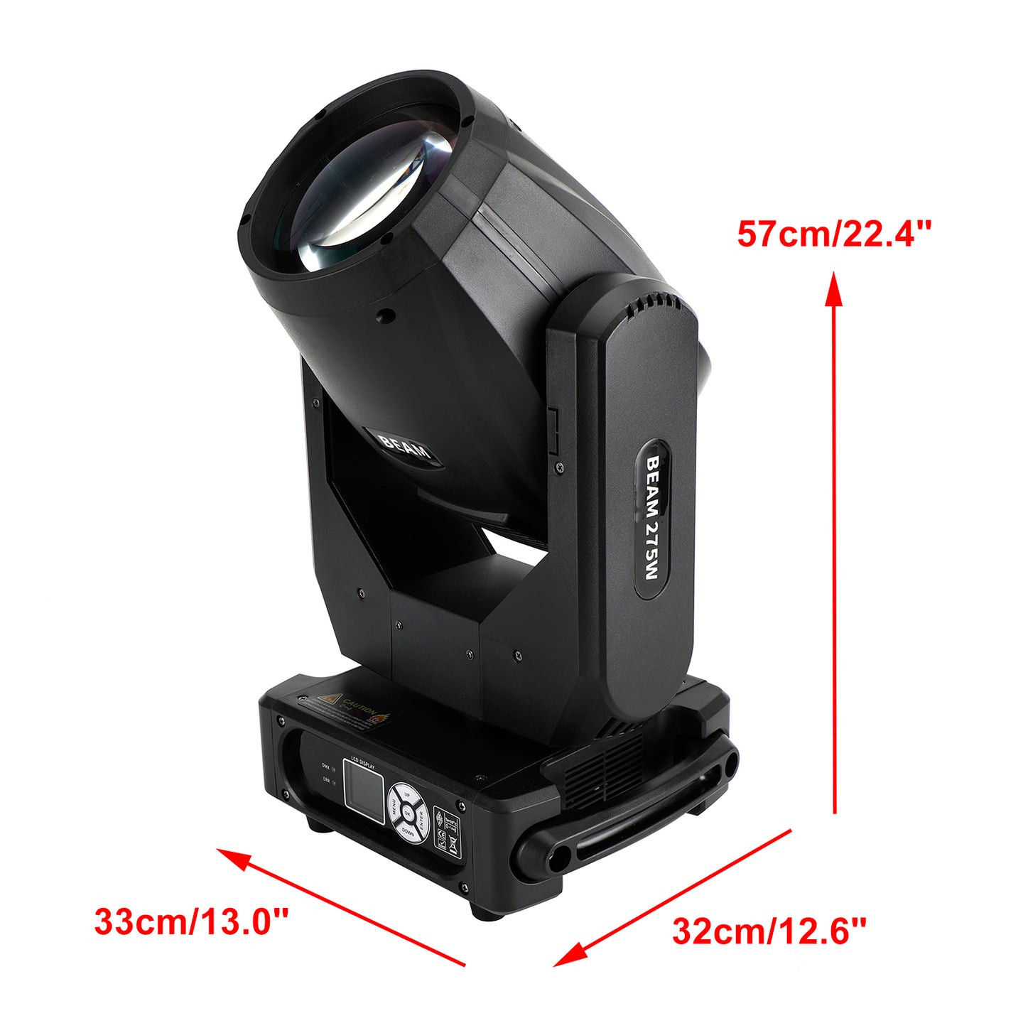 10R 275W Sharpy Beam Moving Head Light with Dual 8+16 Facet Prisms, Frost & Color Wheel, DMX for Stage & DJ