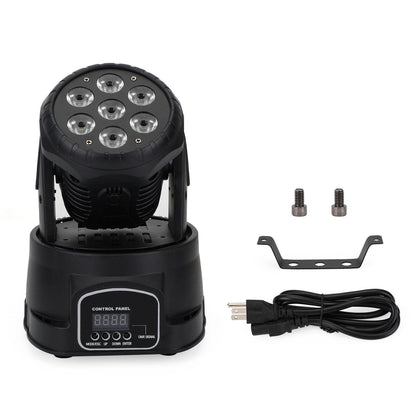 70W RGBW LED Moving Head Stage Light – 7x10W, DMX for DJ, Disco, Party & Stage