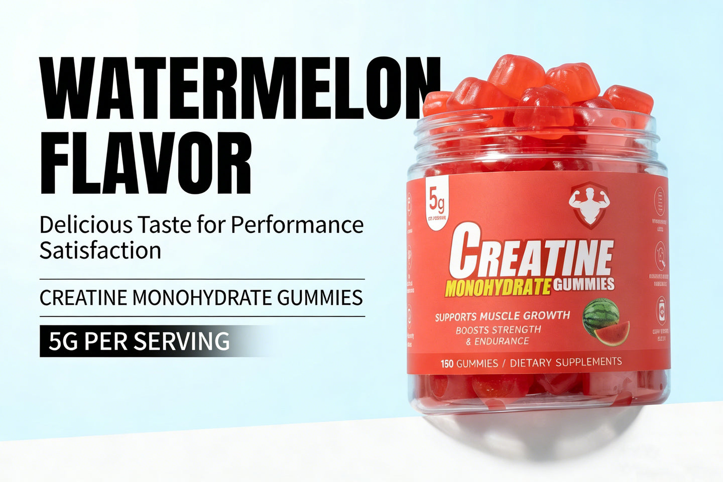 Topteng  Watermelon-flavored Creatine Monohydrate Gummies