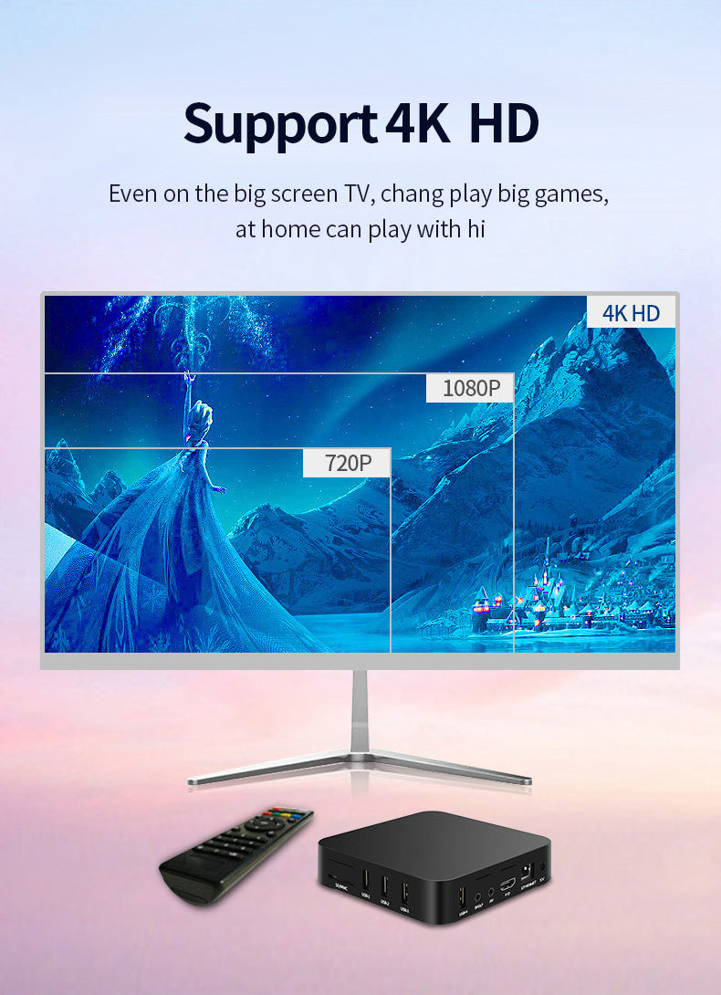 Android Smart TV Box 4K Ultra HD Network Media Player with 5G Dual-Band WiFi & Bluetooth, 8GB RAM 256GB ROM, Quad-Core CPU, Screen Mirroring Support
