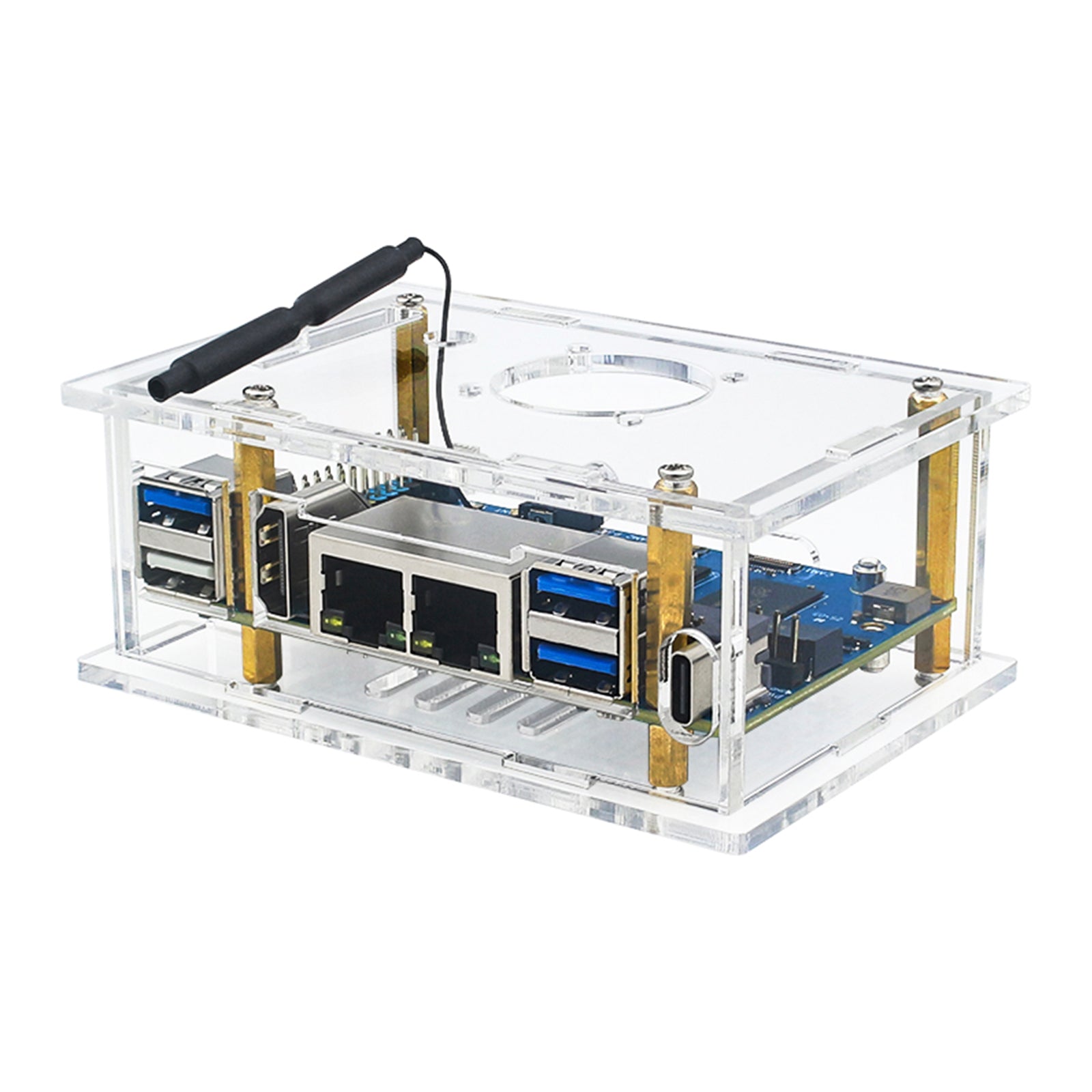 Orange Pi RV2 Development Board Acrylic Shell Heat Dissipation Transparent Box