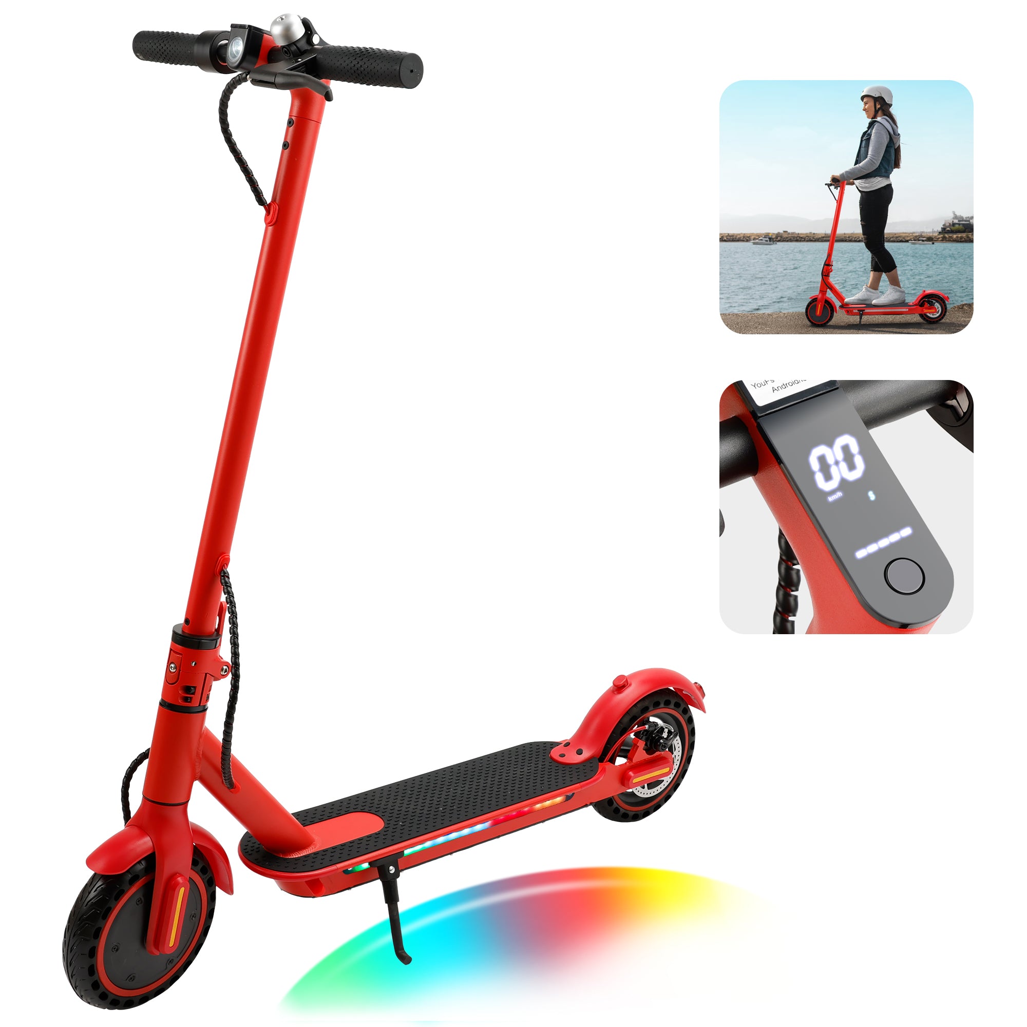 8.5" Folding Electric Scooter With app 350W 35KM Range 30km/h City Commute Red (Copy)
