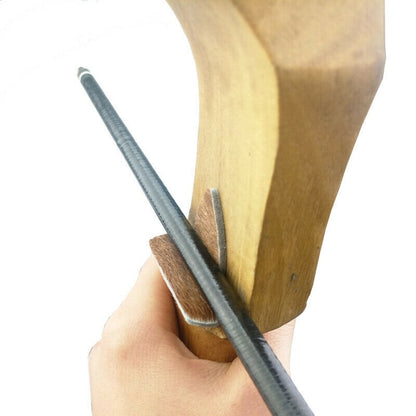 3 Pair Archery Fur Arrow Rest Leather Recurve Longbow Hunting