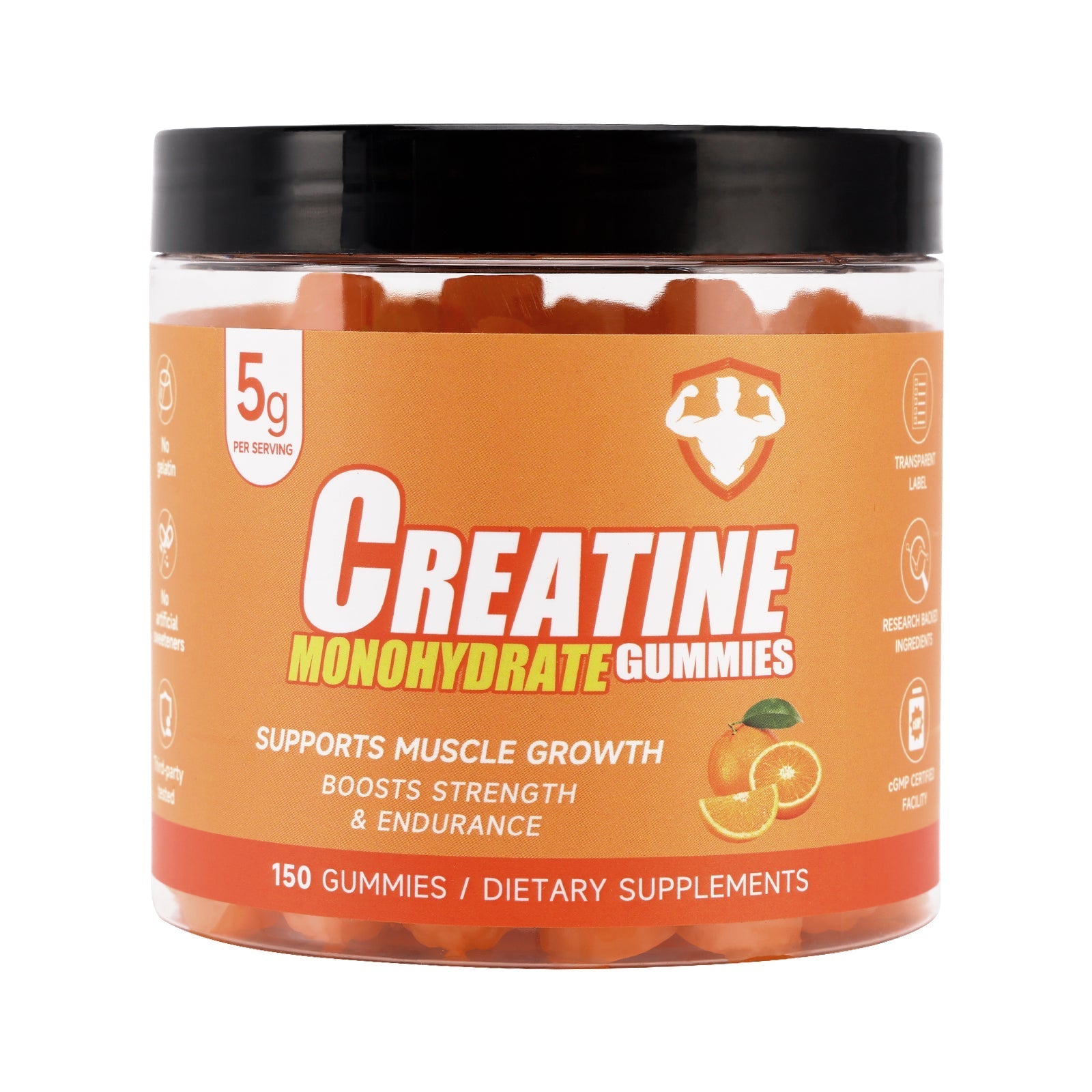 Topteng Orange-flavored Creatine Monohydrate Gummies