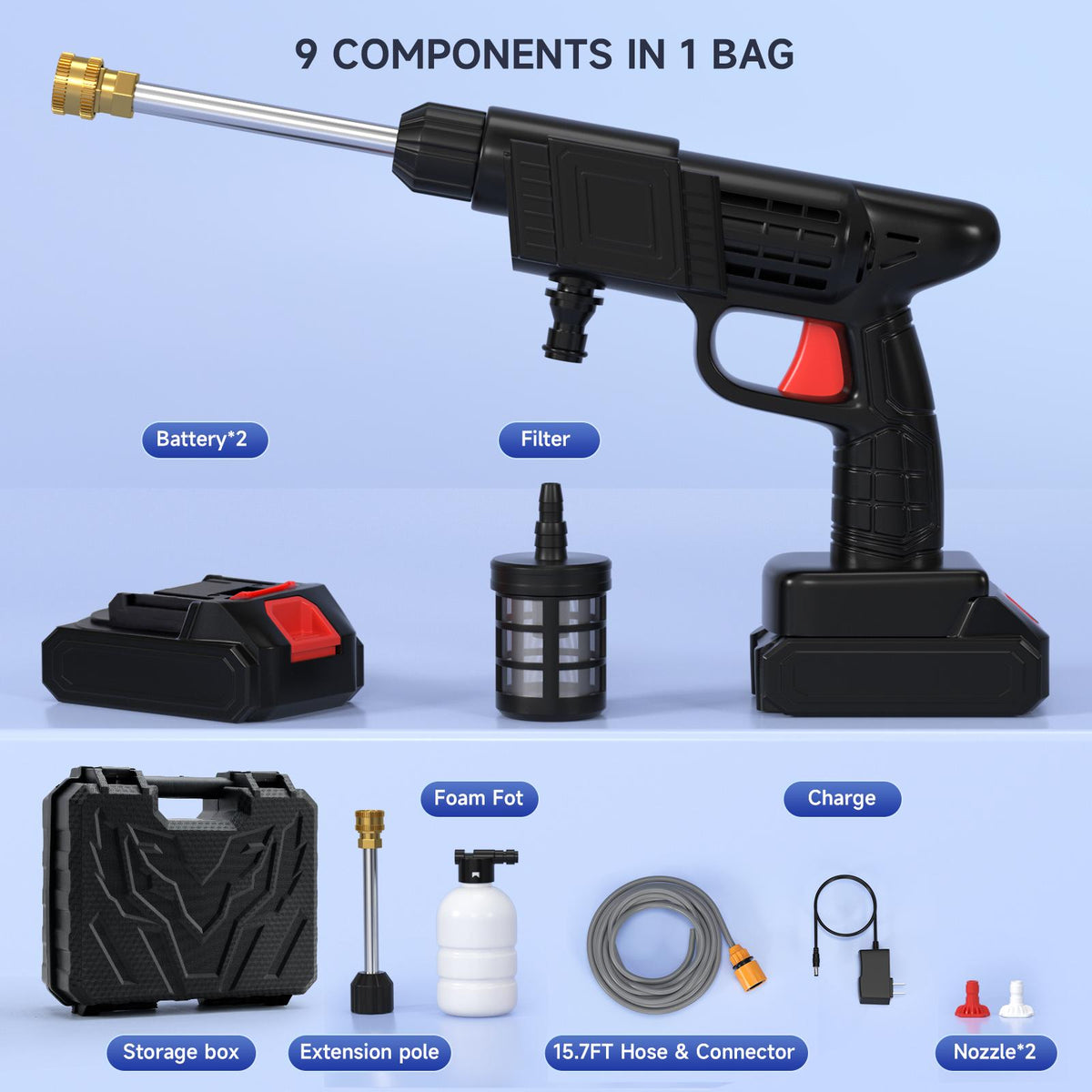 Cordless Portable Electric High-Pressure Spray Gun