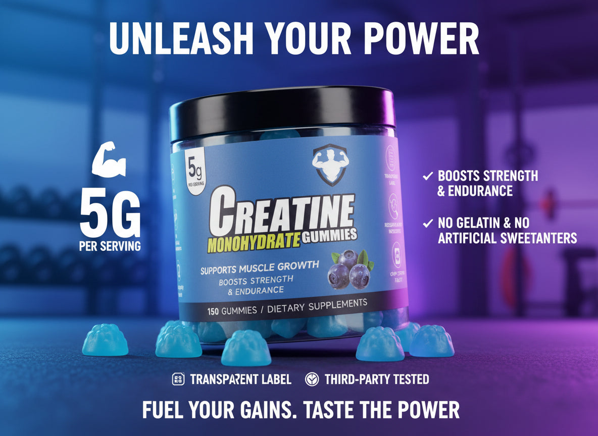 Topteng  Blueberry-flavored Creatine Monohydrate Gummies