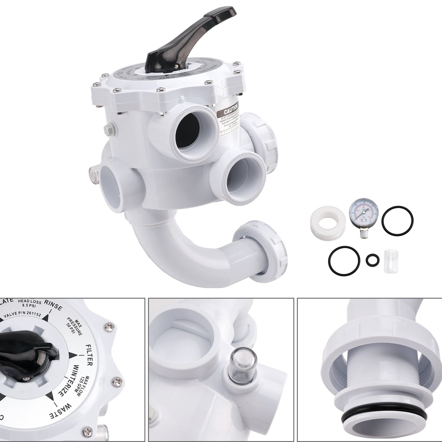 261152 2-Inch Multiport Valve Replacement for Pentair FNS, FNS Plus & Nautilus D.E. Filters