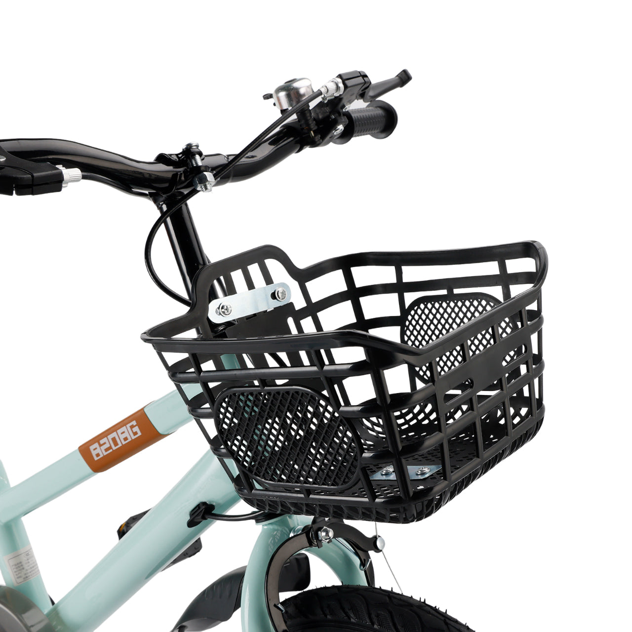 16" Children Bicycle Toddlers Bike with Training Wheels Basket Kickstand Cyan