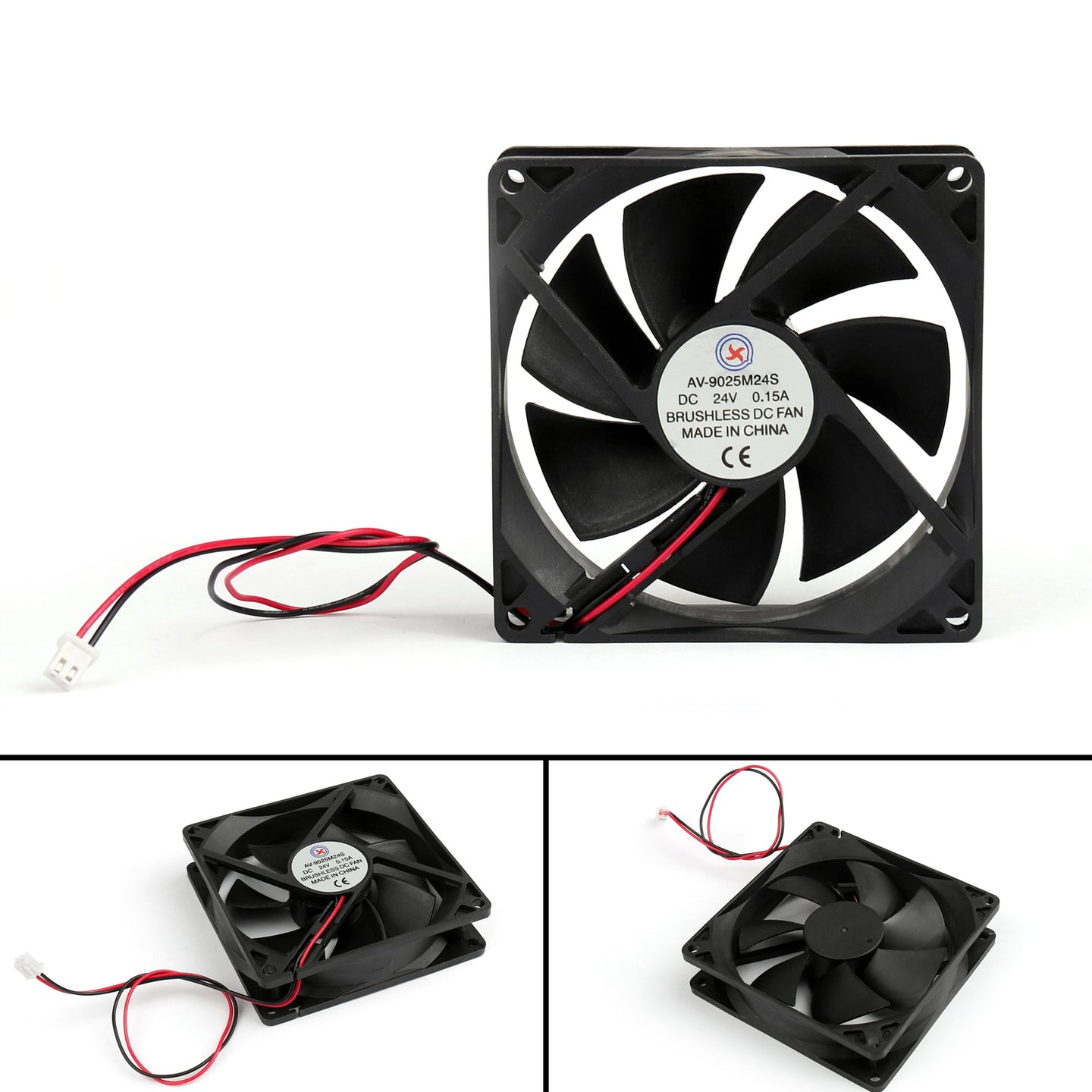 1Pcs DC Brushless Cooling PC Computer Fan 24V 9025s 90x90x25mm 0.15A 2 Pin Wire