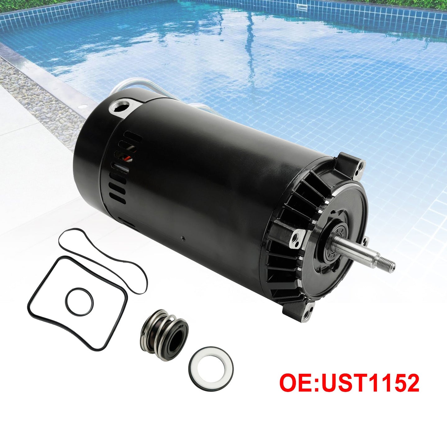 UST1152 1.5 HP Pool Pump Motor Replacement for Hayward Super Pump Max Flo