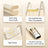 3-Step Folding Stepladder with Wide Anti-Slip Pedals, 330 lbs Capacity Lightweight Step Stool for Home & Kitchen (Cream White)
