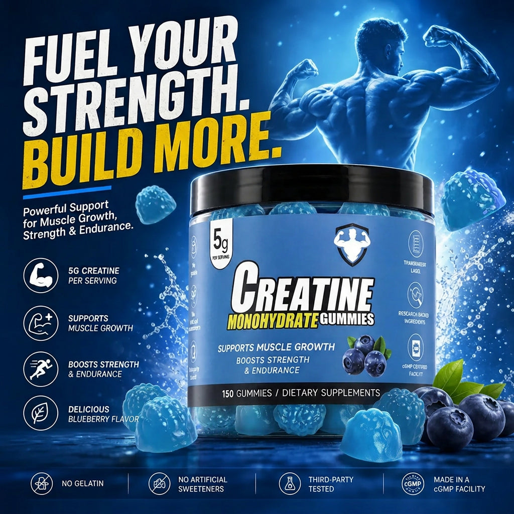 Topteng  Blueberry-flavored Creatine Monohydrate Gummies