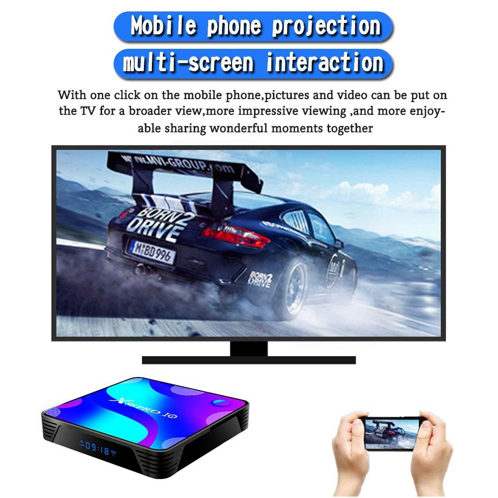 X88 Pro 10 4K Android TV Box – 16GB+2GB Media Player with WiFi, Bluetooth & RK3318 Processor