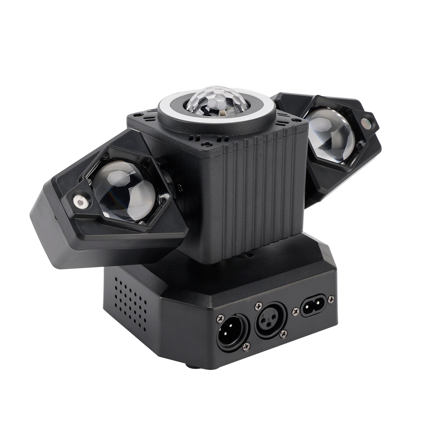 4-in-1 LED Moving Head DJ Light with Laser, Strobe, RGBW Beam & Magic Ball Effects, DMX Stage Lighting for Parties