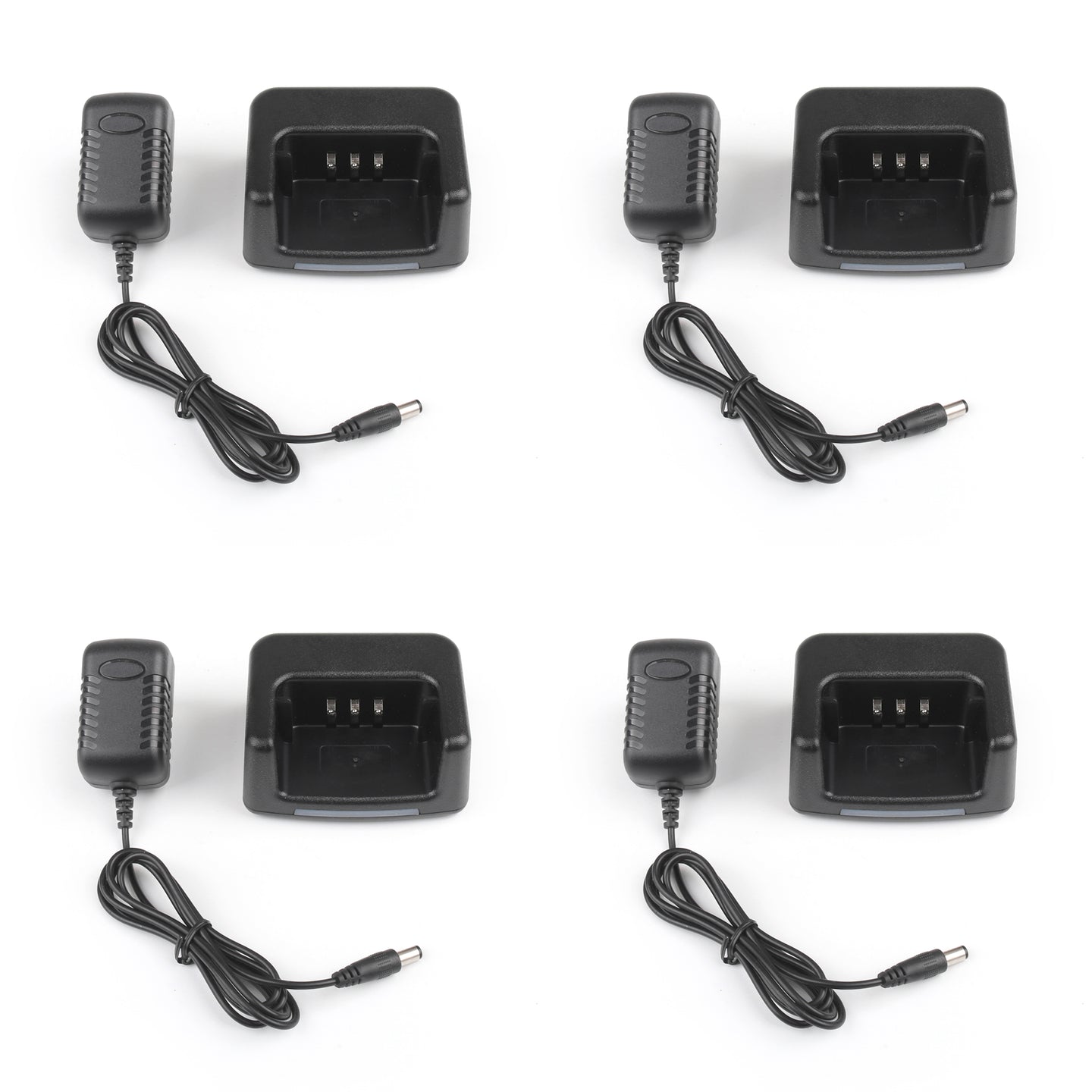 4Set Desktop Battery Charger For TYT MD-380 Two Way Radio USA Plug