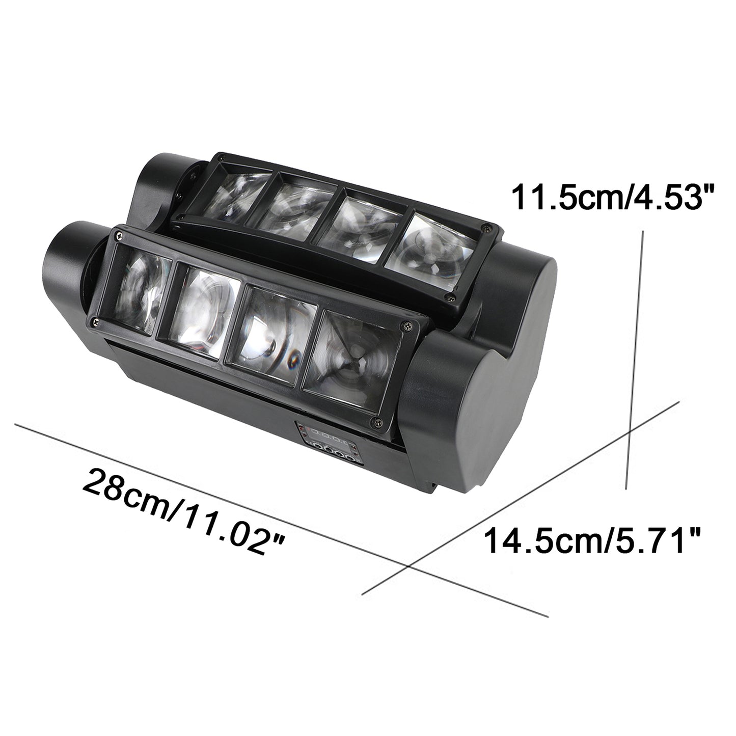 4Pcs 80W 8LED RGBW Spider Moving Head Stage Lighting Beam DMX Party DJ Lighting