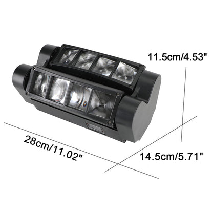 4Pcs 80W 8LED RGBW Spider Moving Head Stage Lighting Beam DMX Party DJ Lighting