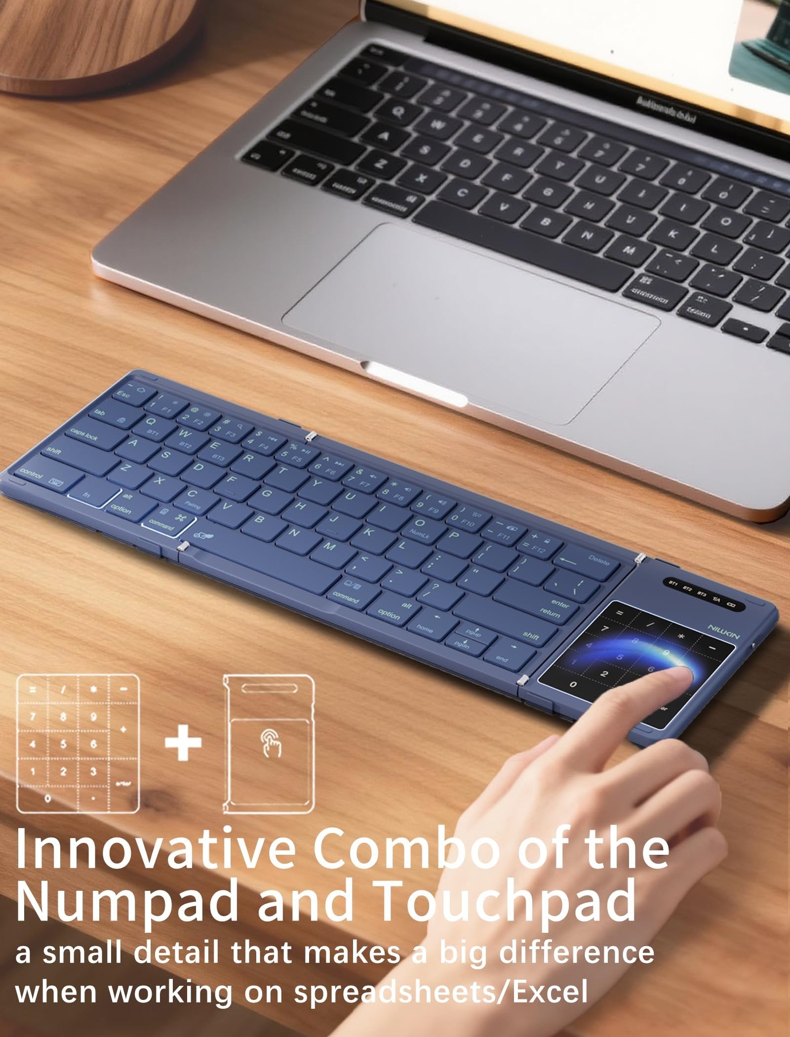 Tri-Fold Bluetooth Keyboard