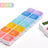 14-Compartment Pill Organizer with 4 Daily Reminder Alarms