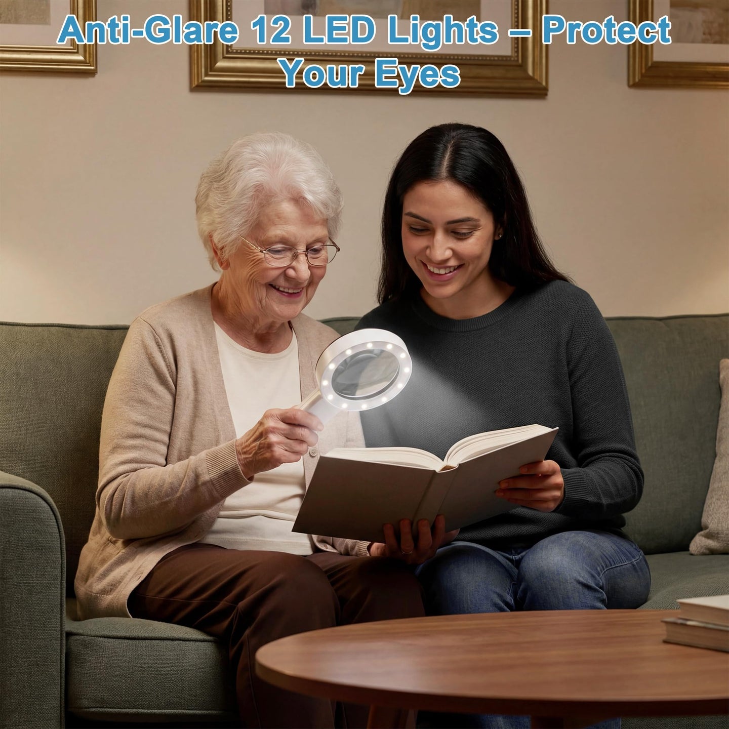 30X LED Magnifying Glass for Seniors