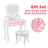 Kids Girls Vanity Table Children Dressing Mirror Make Up Desk Toy Play Gift Set