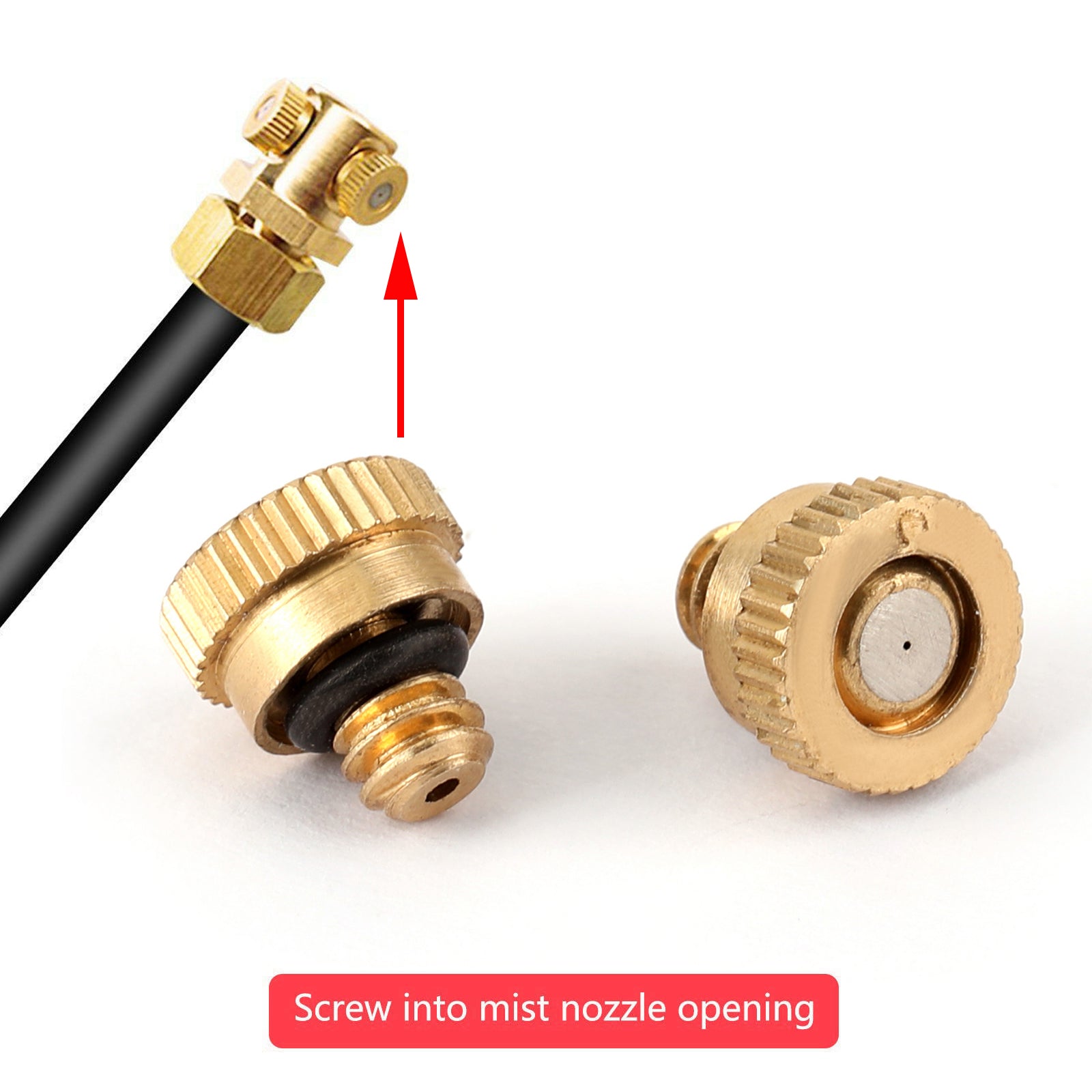 10X Brass Misting Nozzles Water Mister Sprinkle For Cooling System 0.012"