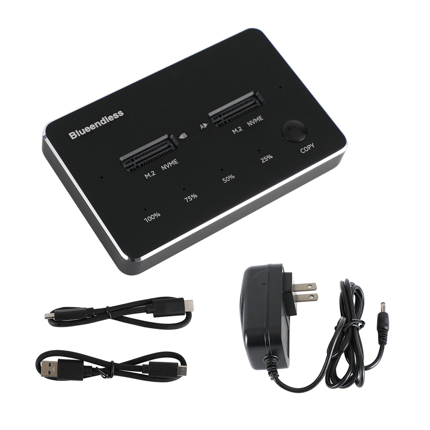 M.2 NVMe SSD Docking Station & Duplicator – USB External Solid State Drive Enclosure